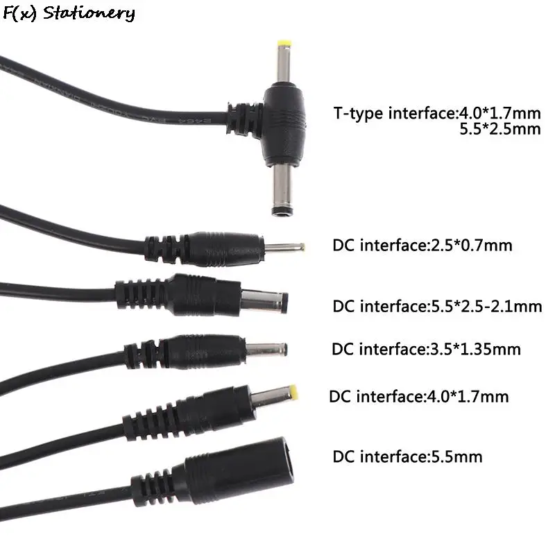 2.5*0.7/3.5*1.35/4.0*1.7/5.5*2.1mm Adapter Output Power Cord DC Male Plug Cable