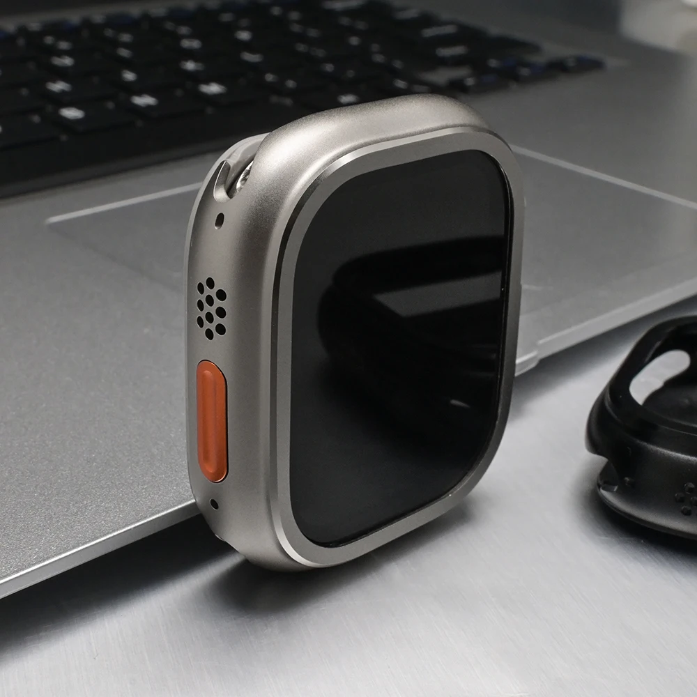 Capa de liga de alumínio para apple watch ultra 3 49mm série 11 10 46mm capa protetora de metal para iwatch 9 8 7 6 5 4 se3 44mm 45mm