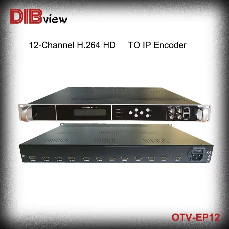 Dibview OTV-EP12  12 Channel H.264 HD To IP Broadcast Video Streaming Encoder IPTV