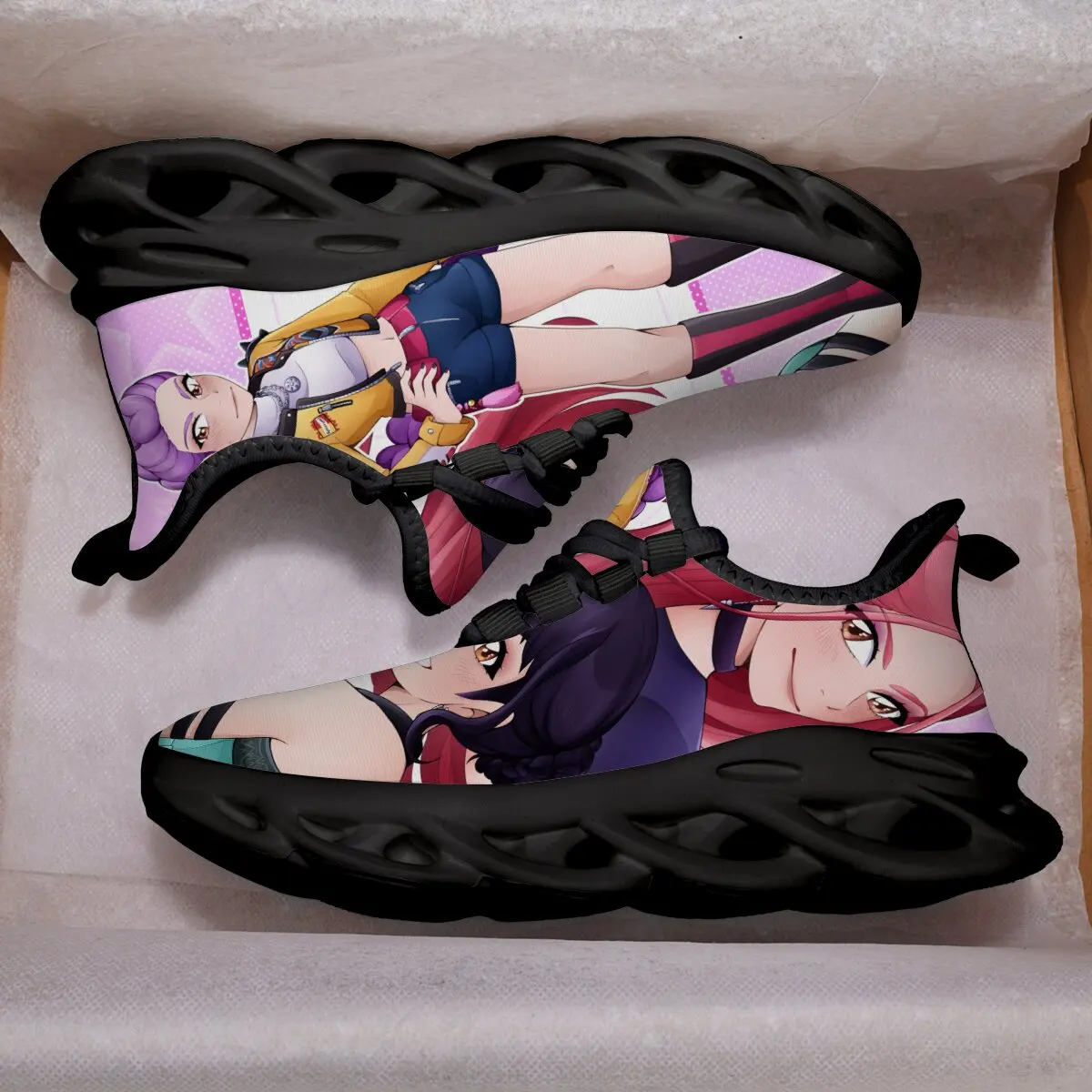 

New Summer Outdoor Sports Shoes Anime Character Print Running Shoes for Children and Parents Walking Running Sneakers