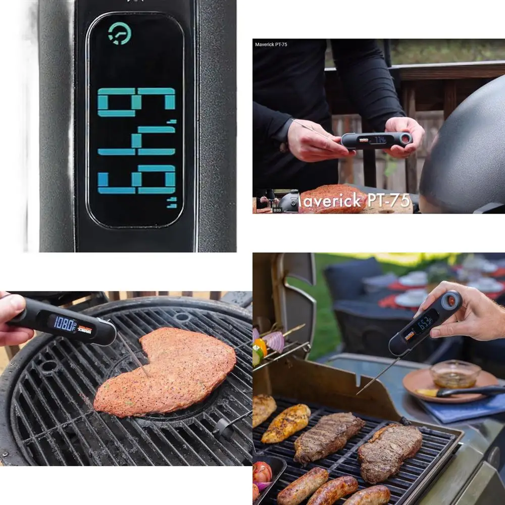 

Цифровой термометр с мгновенным считыванием мяса, гриля, барбекю, кухни с автоматическим таймером подсчета