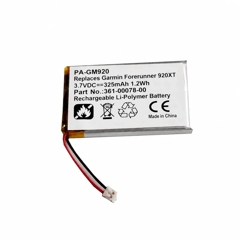[361-00078-00] for Garmin Forerunner 920XT watch battery replacement rechargeable lithium ion battery for smartwatch repair