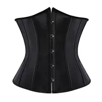 Corsé debajo del busto, faja de cintura superior, cinturón corporal con forma de entrenamiento, lencería de talla grande, corsés góticos, corsé Korse negro y rojo