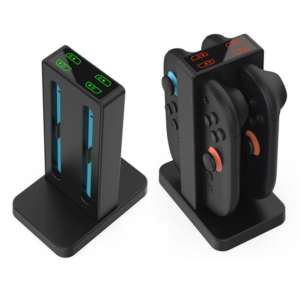 قاعدة شحن لجهاز نينتندو سويتش 2 2025 Joy Con تدعم 4 وحدات تحكم لشحن محطة حامل شاحن وحدة التحكم المغناطيسية