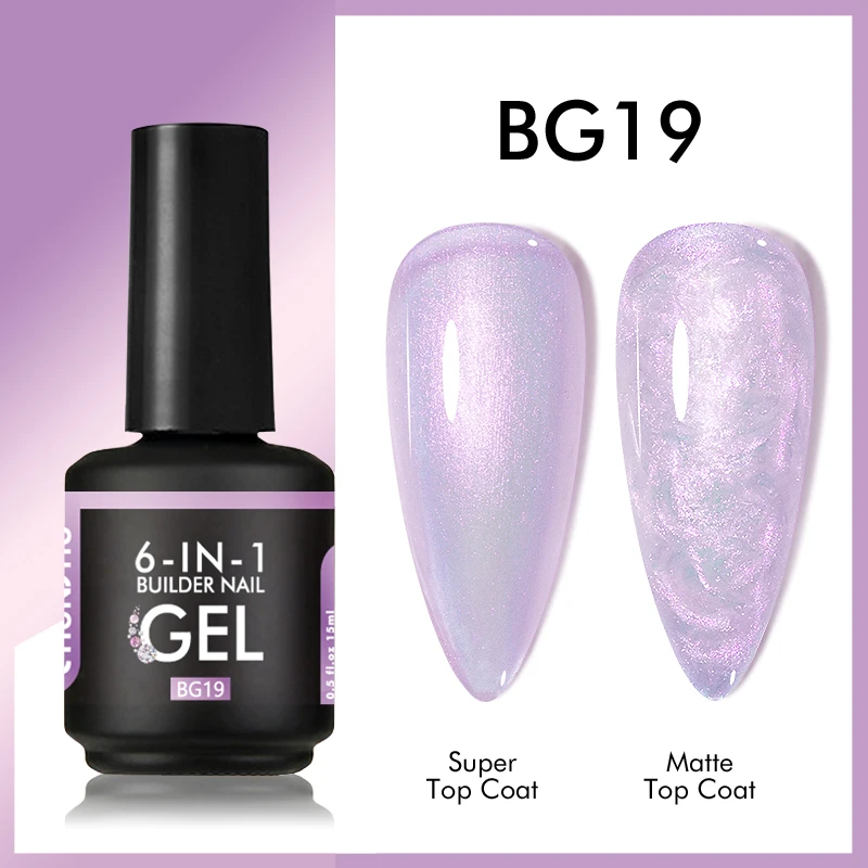 CHUNSHU TPO Free 6 IN 1 Extension UV Gel Polish In A Bottle Builder Nail Gel Rubber Base Coat Semi-permanente Nagelkunst 15ML