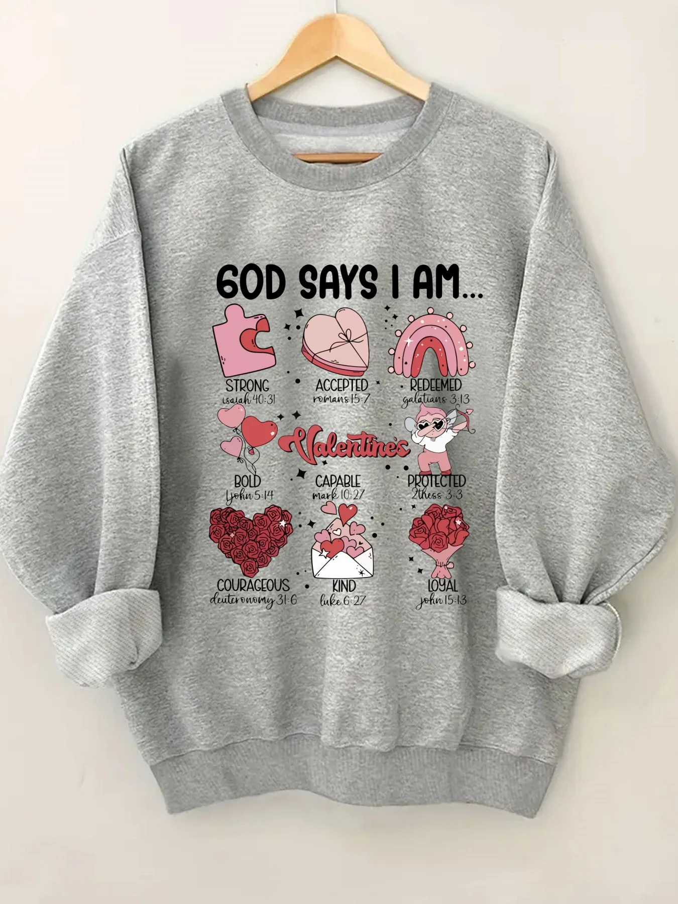 

Женская модная толстовка с круглым вырезом и цветочным узором в форме сердца, повседневная удобная женская толстовка с принтом