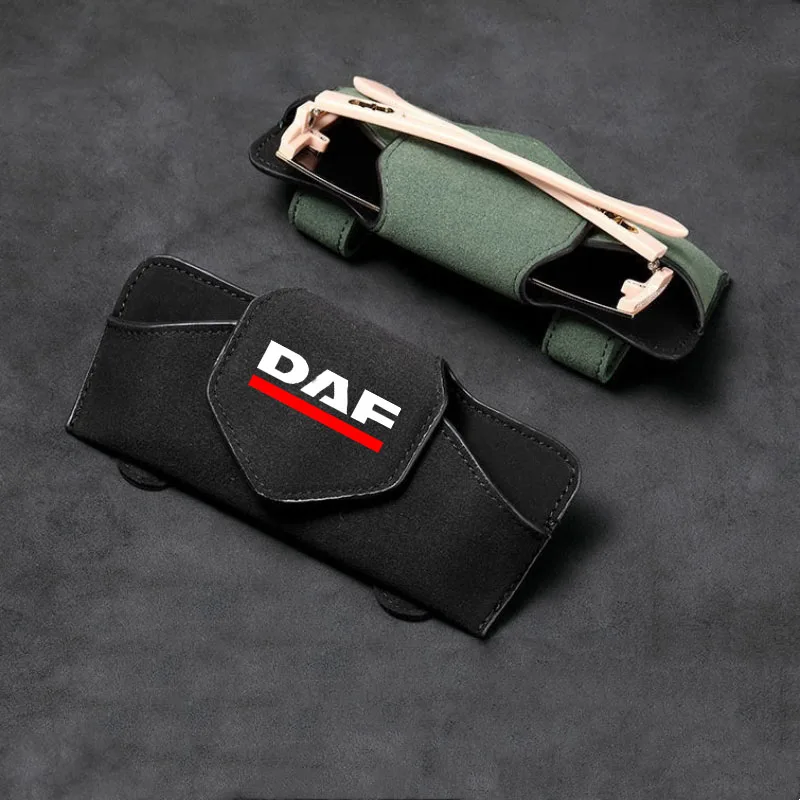 

Car Glasses Holder Decoration Case Cover Eyeglass Sun Glasses Storage for DAF Car XF 95 105 Crbon Fiber Car Accessories