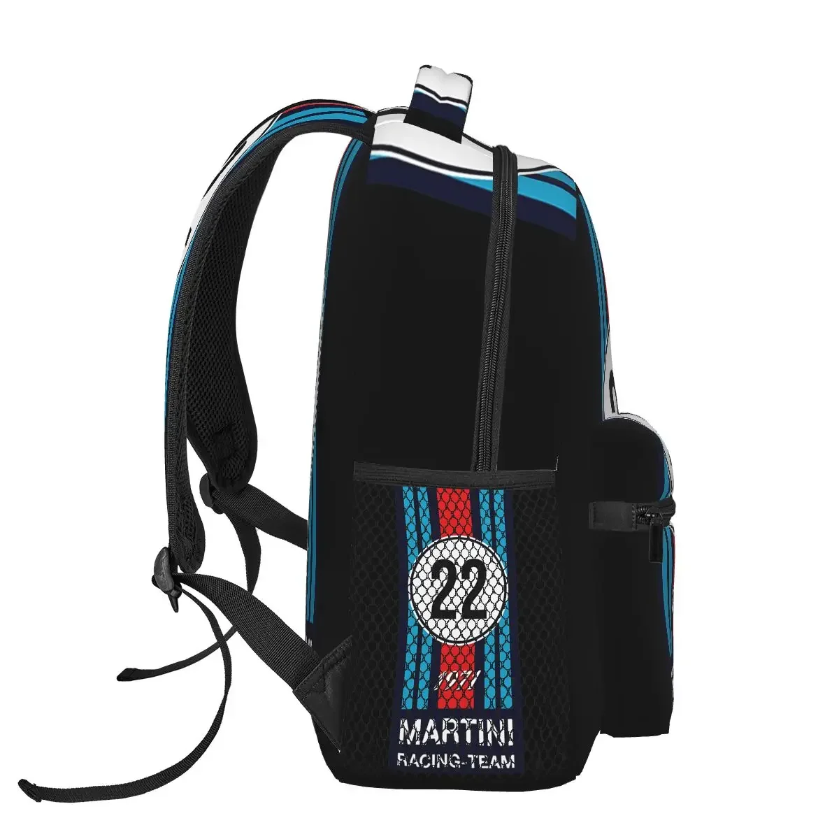 Martini-Porsches Racing Team sacs à dos garçons Bookbag étudiants sacs d'école dessin animé sac à dos pour ordinateur portable sac à bandoulière grande capacité