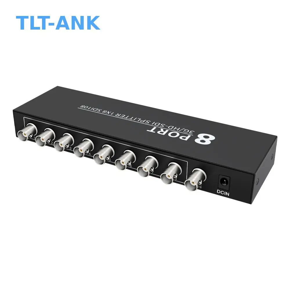 High Quality 1x8 Multimedia SDI Splitter HD/3G-SDI Extender Adapter 1080P Support for TV Projector Video Splitters Converters