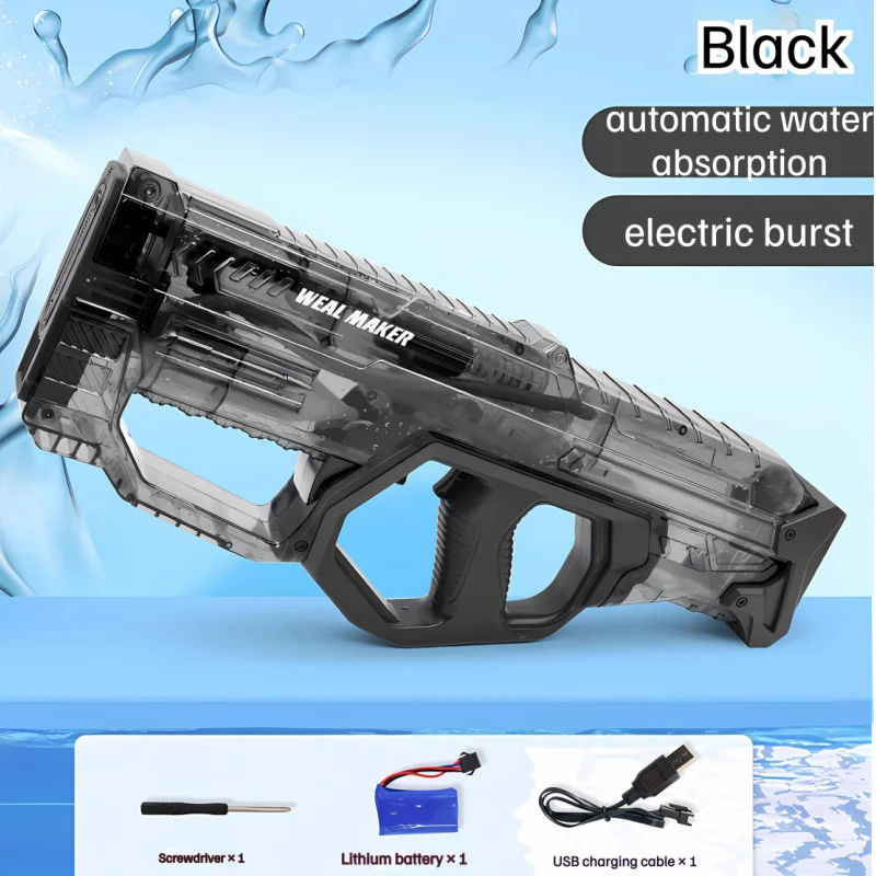 Electric Water Gun Summer Children Toy Outdoor Powerful Water Gun Fully Automatic High Capacity Playing for Kids Watergun