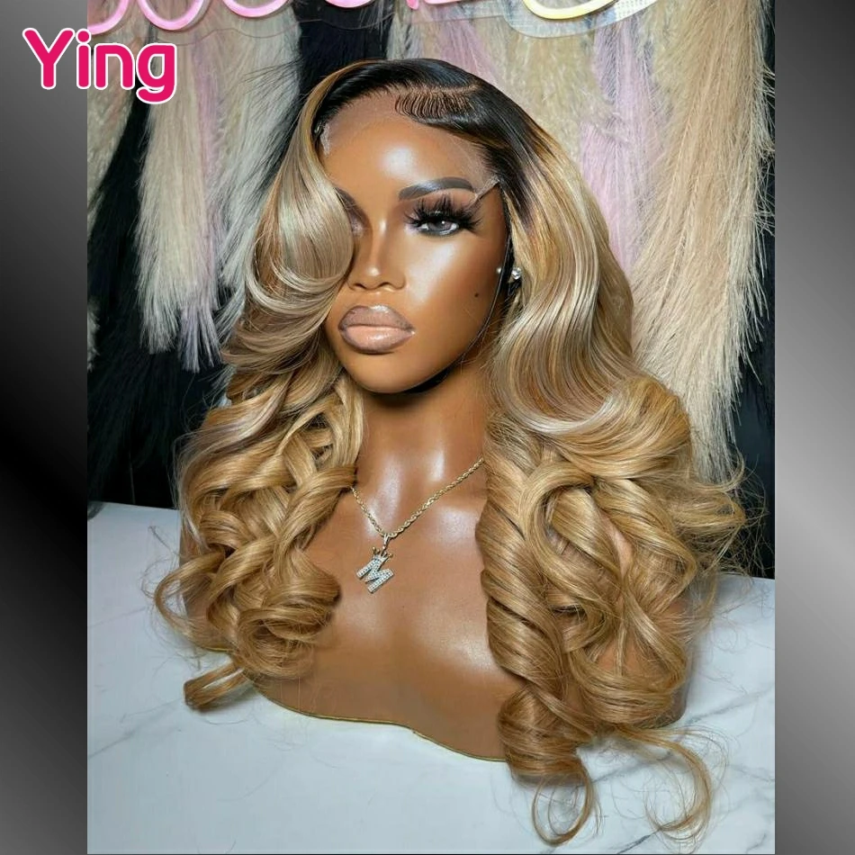 

Ying 200% Highlight Coffee Colored 13x6 Lace Frontal Wig Human Hair PrePlucked With Baby Hair 13x4 Lace Front Wig