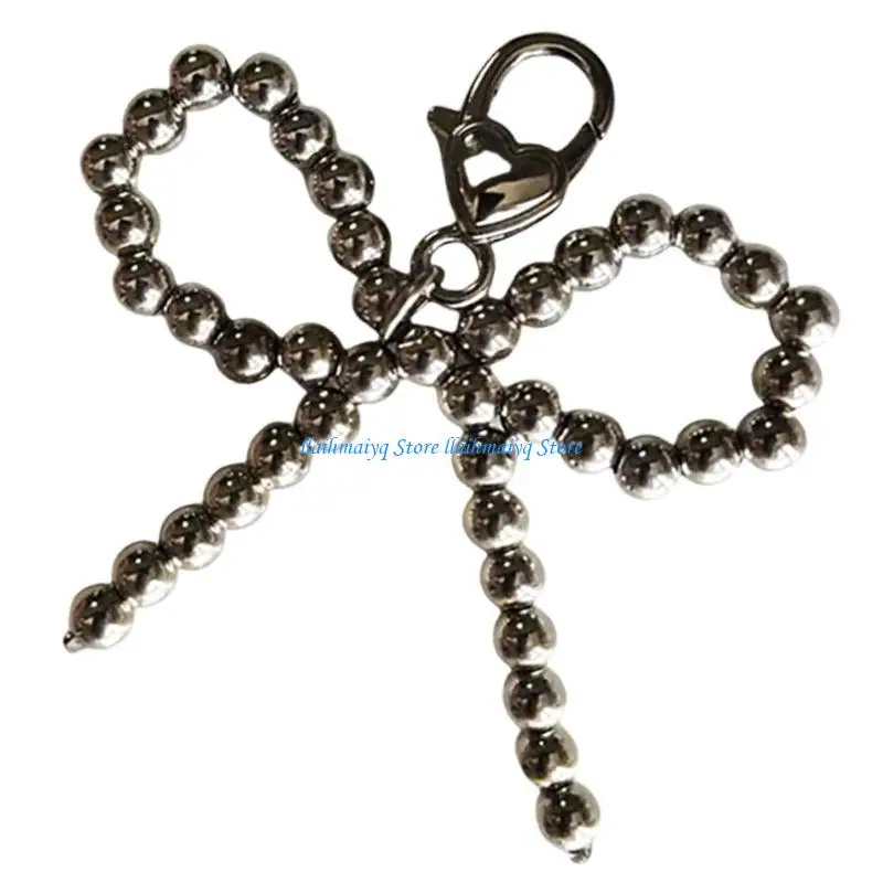 

573B Fashion Pearls Beaded Bowknot Shoelaces Charm Shoe Decorative Pendant Lovely Shoe Decorations Fashion Shoes Accesories