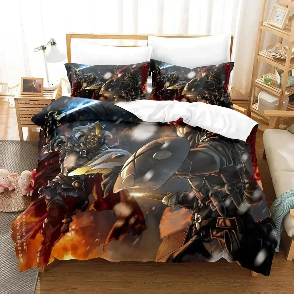 Anime Goblin Slayer Bedding Set Duvet Cover Bed Set Quilt Cover Pillowcase Comforter king Queen Size Boys Adult Bedding Set