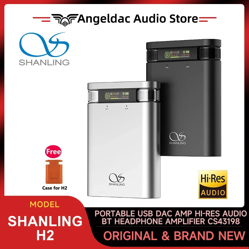 

SHANLING H2 Hi-Res HIFI Portable MQA USB DAC CS43198 XMOS XU208 SGM8262-2 Headphone Amplifier DAP Bluetooth 5.0 LDAC 3.5/4.4 RCA