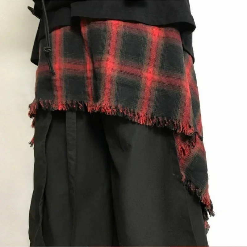 Skirts Women Irregular All-match Hipster Couples Casual Hip Hop High Street Plaid Designer Ulzzang Fashionable Teenagers Chic