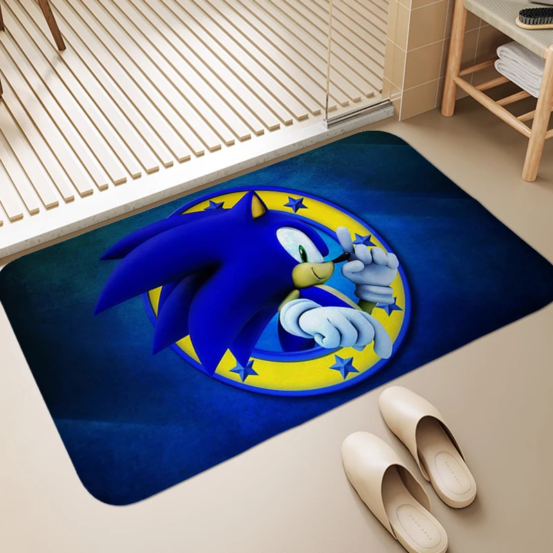 Door Mat for Bathroom S-Sonics Washable Non-slip Kitchen Living Room Rugs Funny Doormat Entrance Door Bedroom Floor Carpet