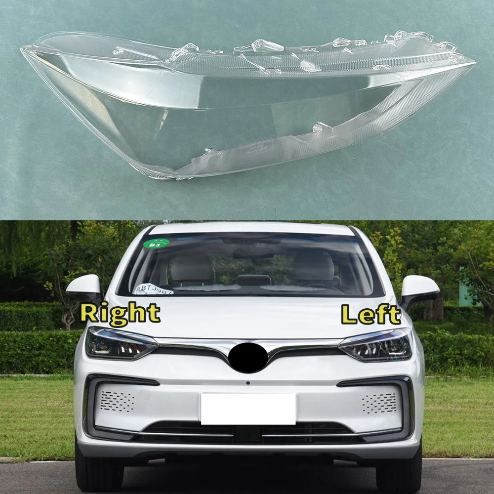 For Beijing Eu5 2018-2022 Xenon/LED Transparent Headlight Cover Headlamp Shell Clear Lens Plexiglass Replace Original Lampshade