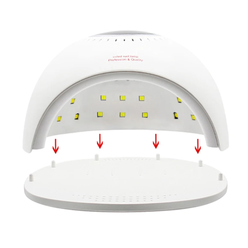 เครื่องอบเล็บยูวี LED อัจฉริยะ แห้งเร็ว 5 วินาที 42 หลอด LED สำหรับอบเจลยาทาเล็บ เครื่องทำเล็บ