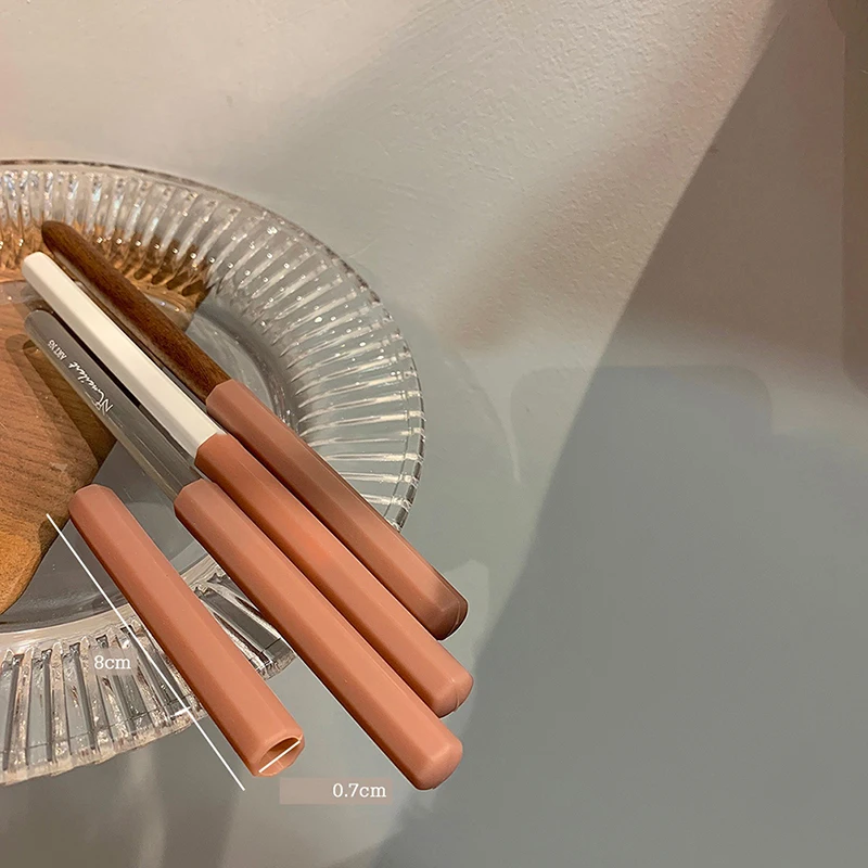 3Pcs Nail Art Pen Caps Silicone Sealed Matte Nail Brushes Covers Light-Proof Pen Caps Dust Proof Storage