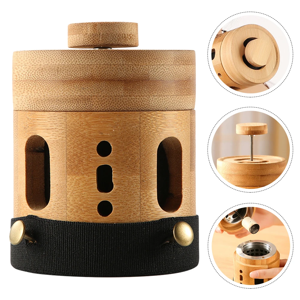 

Smokeless Moxibustion Jar Tube Holder Moxa Cone Stick Burner Portable Tool Bamboo Box for Abdomen Waist Shoulder Health Care