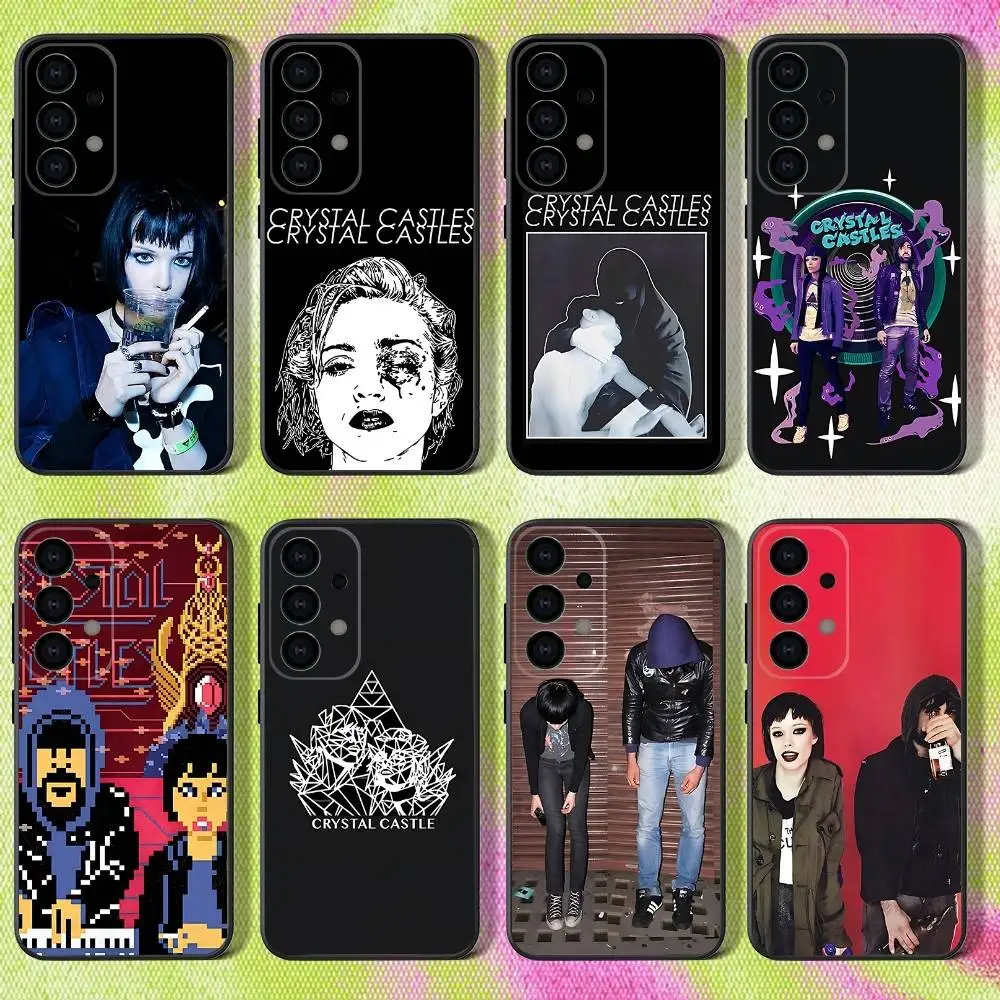 

Band C-Crystal C-Castles Phone Case For Samsung S25,S24,S21,S22,S23,S30,Ultra,S20,Plus,Fe,Lite,Note,10,9,5G Black Cover