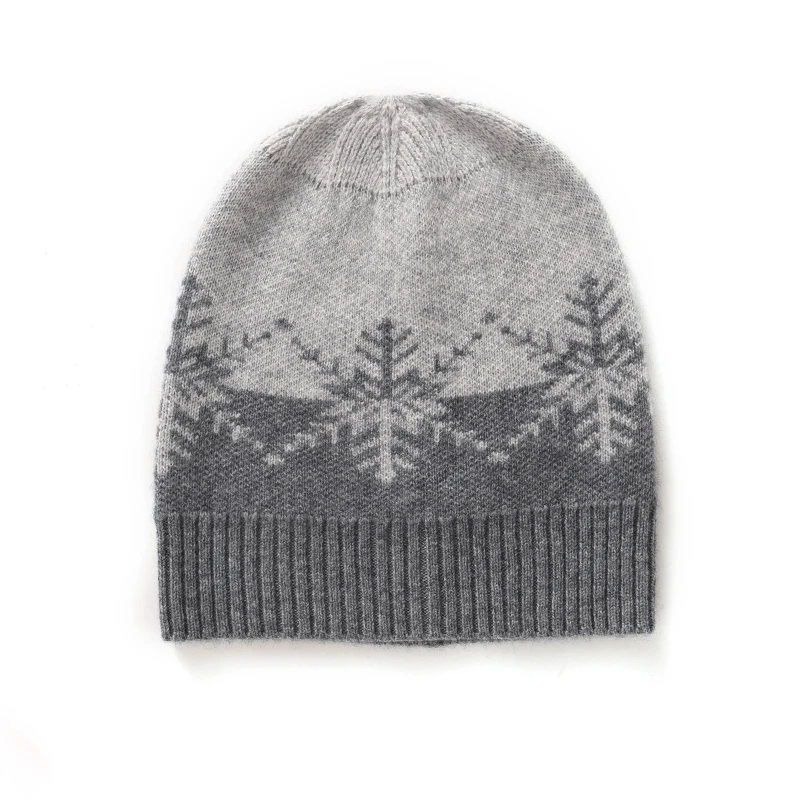Cashmere Knitted Hat for Autumn and Winter Thickened Color blocked Women's Warm Korean Style Simple Matching Full Hat