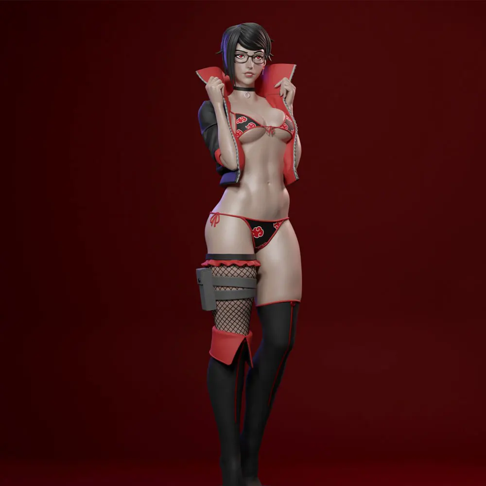1/24 7.5cm Sexy Girl With Glasses Resin Model Kits  3d Printed Gray Model Figurine Diy Doll Collection Unassembled And Unpainted