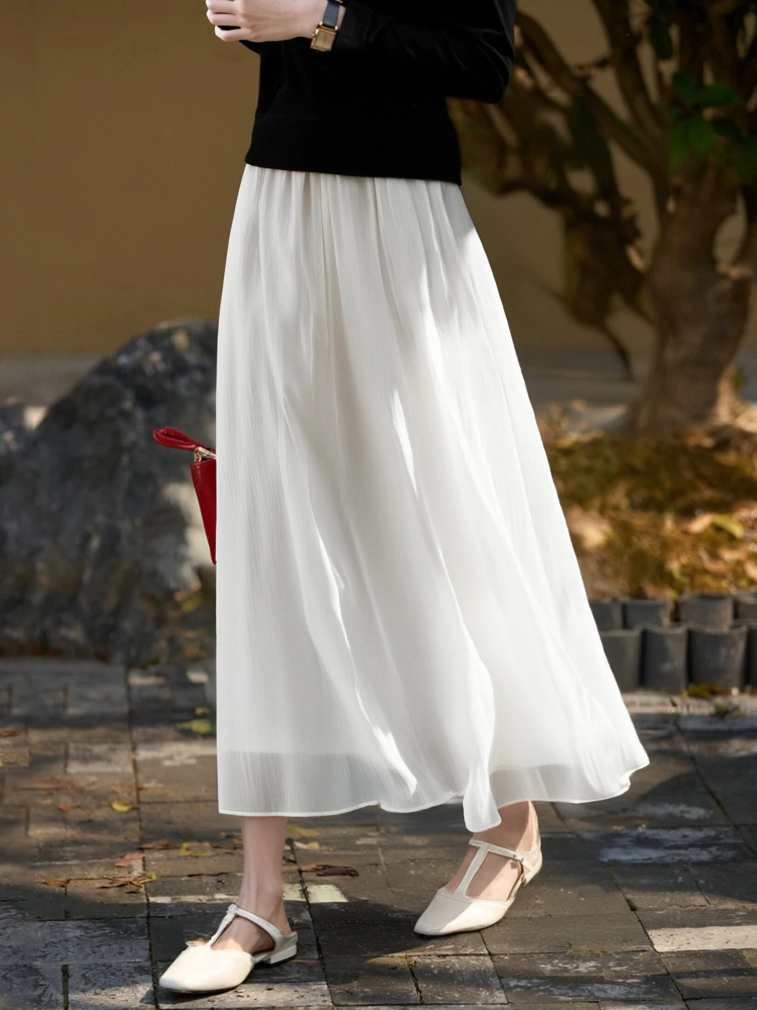 

Chivirin White Wide Leg Pants Women's Summer Light Ethnic Sle 2026 New Arrival High Waist Trousers by Chivirin