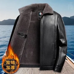 Leather Coat Men Clothing Fur Jacket Bomber Fashion Casual Windbreaker Spring and Autumn Hot Outwear Stand Military Embroidery