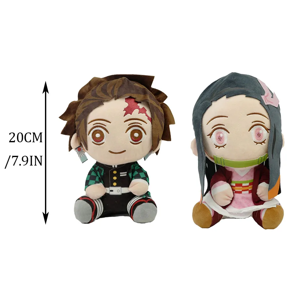 Chaud 20 cm japon Anime démon Slayer Tomioka Giyu Kamado Tanjirou Kamado Nezuko Agatsuma Zenitsu jouets en Peluche poupée Peluche femmes cadeau