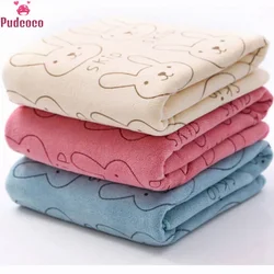 Pudcoco Brand Rabbit Soft Microfiber Baby Stuff Infant Newborn Absorbent Drying Washcloth Bath Towel Feeding Cloths Washcloth