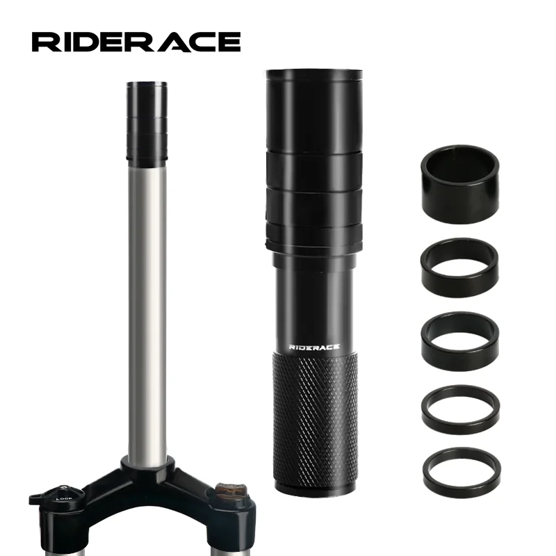 Bicycle Fork Tube Extend Stem Extender With Headset Washer Aluminum Alloy MTB Road Bike Handlebar Riser Extension Adapter Hidden