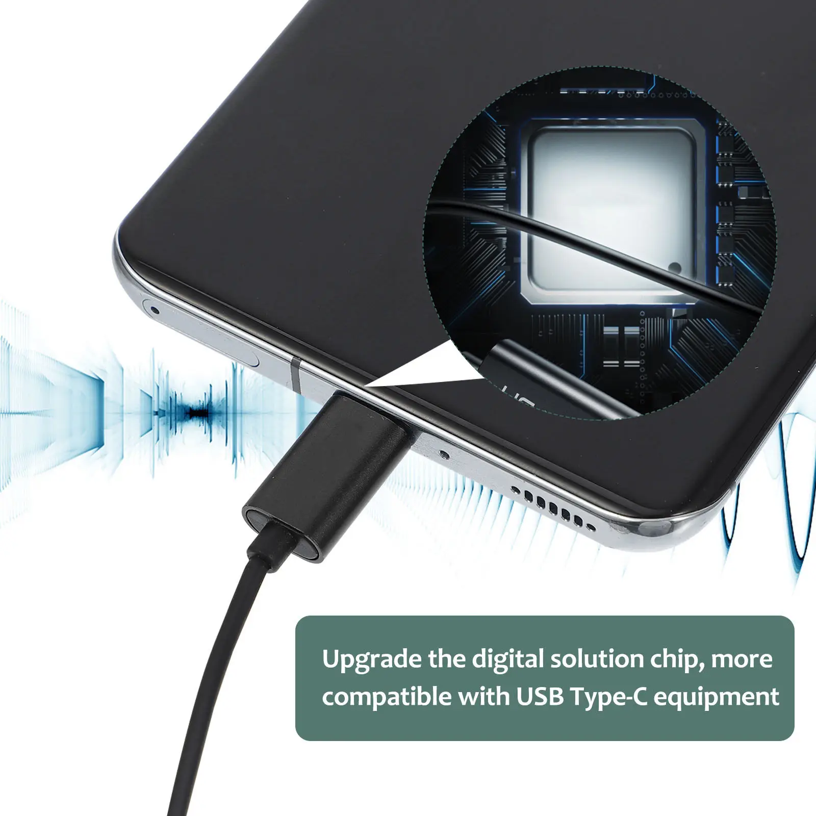 

Наушники USB-C, эргономичные, внутриканальные, с шумоподавлением, трехклавишным управлением, панорамным звуком 360°, совместимые с устройствами Type-C