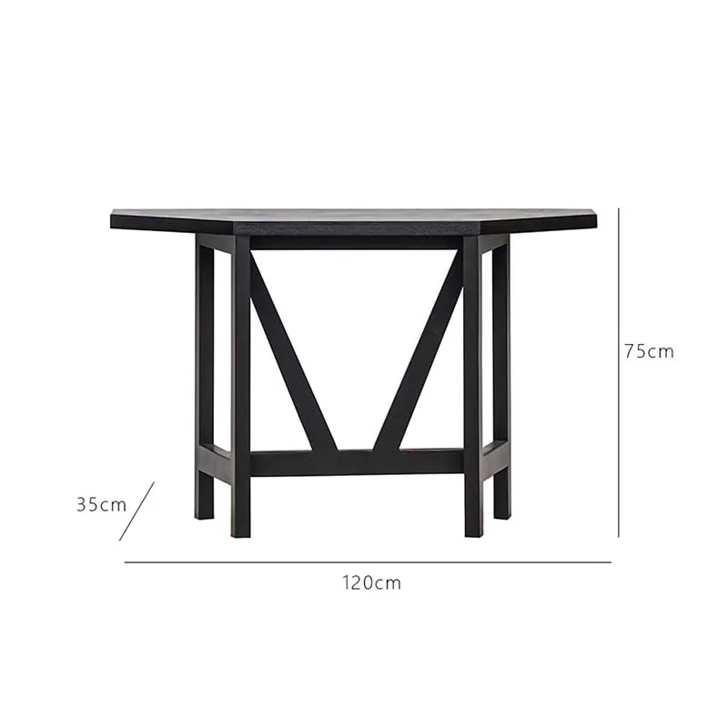 Consolle francese nera Tavolo consolle rustico elegante classico moderno Soggiorno Console minimalista Entrée Meuble Furniture