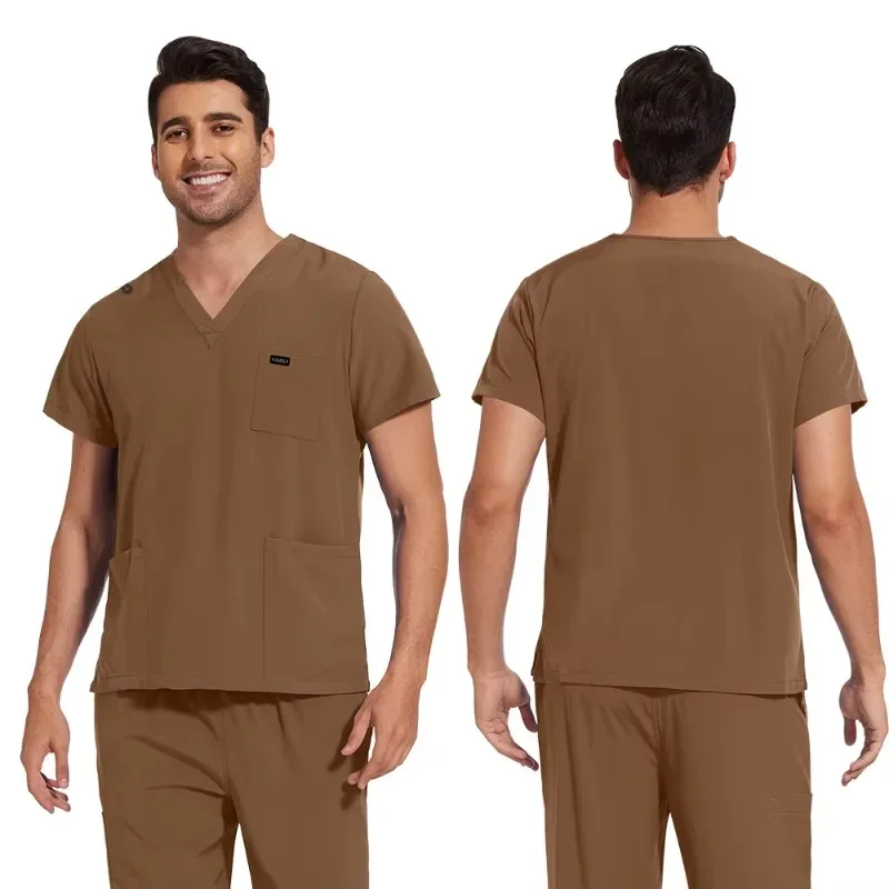 Scrubs Uniform Suit Short Sleeve V-neck Tops+jogger Pants Set Nursing Uniform Women Multicolor Pet Doctor Scrub Medical Workwear