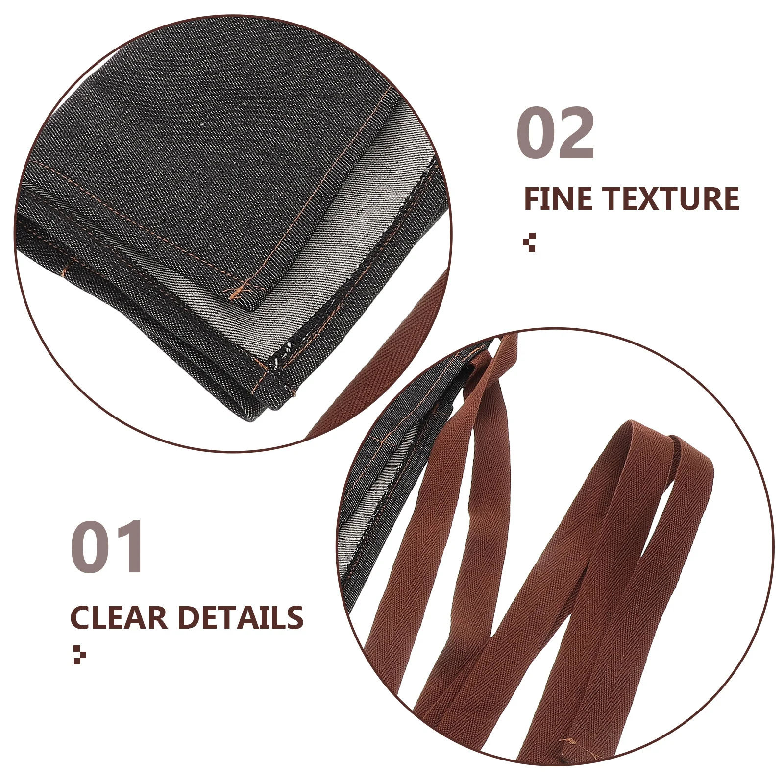 مريلة قصيرة من الجينز الداكن مع جيوب للطهي والعمل، مريلة خصر خفيفة الوزن من قماش الدنيم عالية الجودة للاستخدام في المطاعم للبالغين