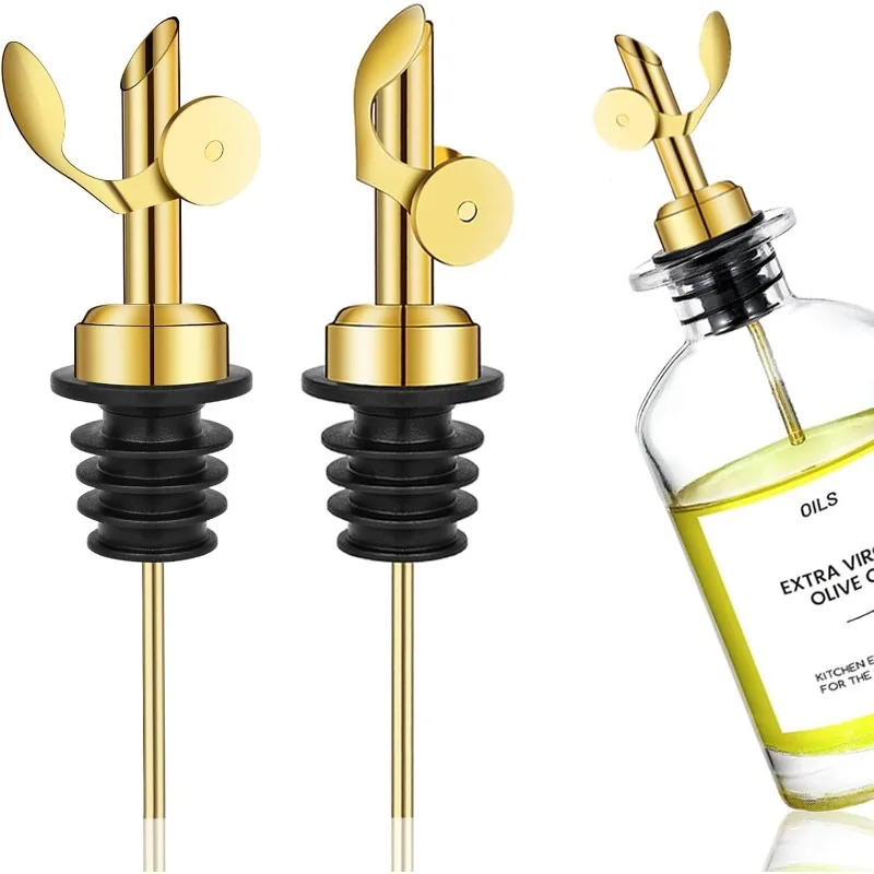 Hot Stainless Steel Wine Pour Nozzle, Weighted Automatic Opening, Automatic Cover Gravity Flip, Olive Oil Vinegar Bottle Stopper