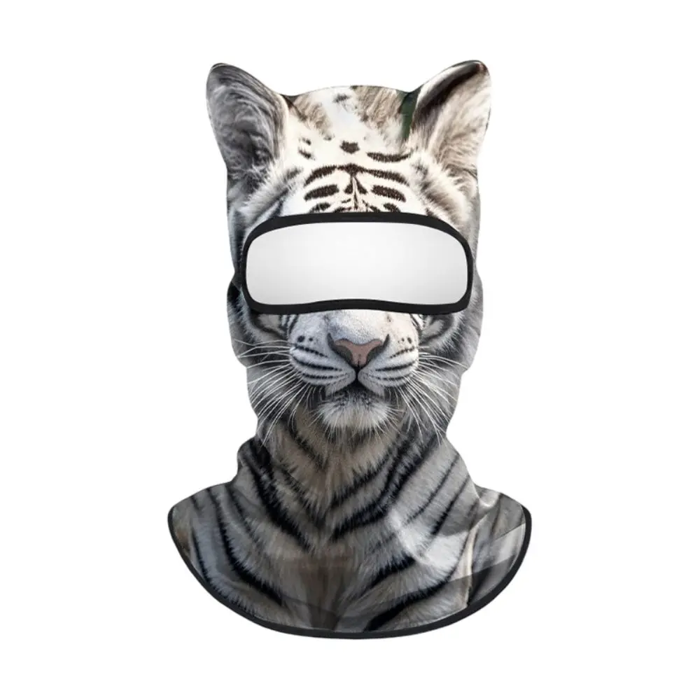 3D Animal Balaclava Mask Ice Silk Sun Protection Full Face Mask Lifelike Windproof Cooling Neck Gaiter Cycling/Party/Outdoor