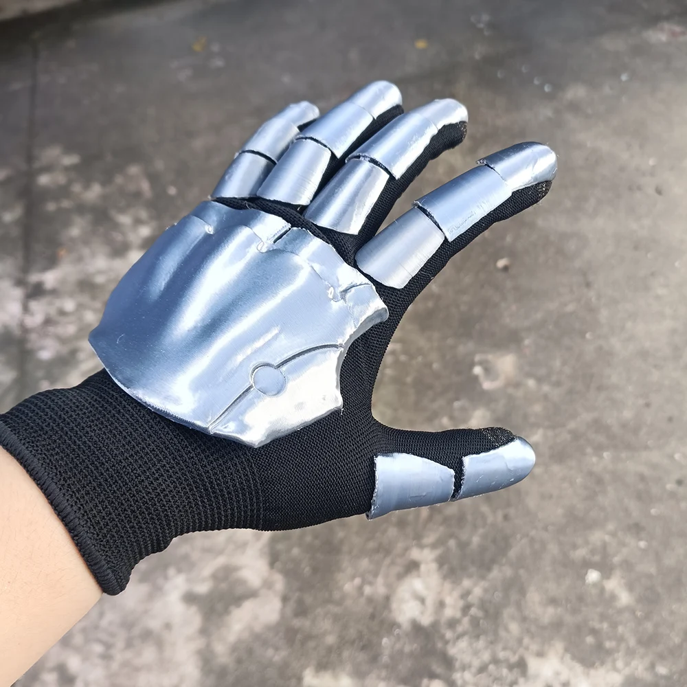 Cyberpunk-Handschuhe, Cosplay-Party-Outfit, Mechanische Mecha-Stil Reithandschuhe, 3D-gedruckt, Handschutz. – Detail 3