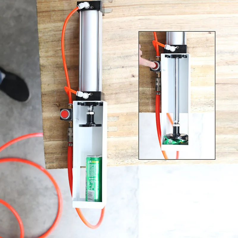 16 Oz Pneumatic Aluminum Can Compactor Can Press Three-Dimensional Drink Bottle Crusher for Home And Kitchen Use