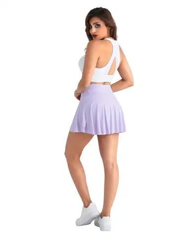 Gym Sportkjol Kvinna Fitness Fickor Löpning Utomhus Tenniskjol Shorts Snabbtorkande Stretch Sommarshorts 10 best sales gymnastikkjol - №5