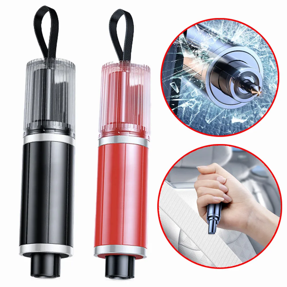 2-in-1 Auto Emergency Escape Rescue Tool Kit Multifunction Metal Seat Belt Cutter & Window Glass Breaker Car Safety Life Hammer