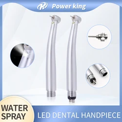 LED Dental Handpiece Light High Rotation Hand Piece High Speed Pens 3 Water Spray Dentistry Push Button Stainless