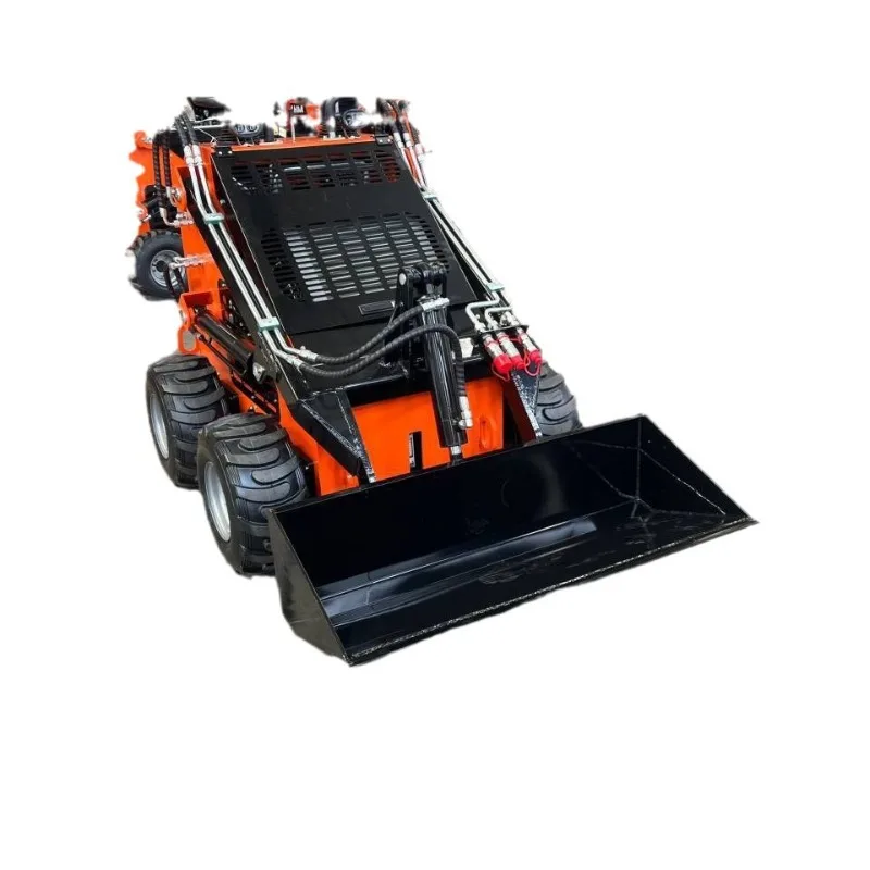 

Small skid steer loader, double pump double valve wheel loader