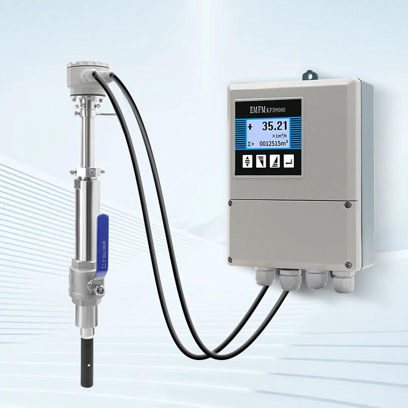 

Small Diameter Plug-In Electromagnetic Flowmeter ABS Measuring Pipe Material Sewage Treatment Flowmeter