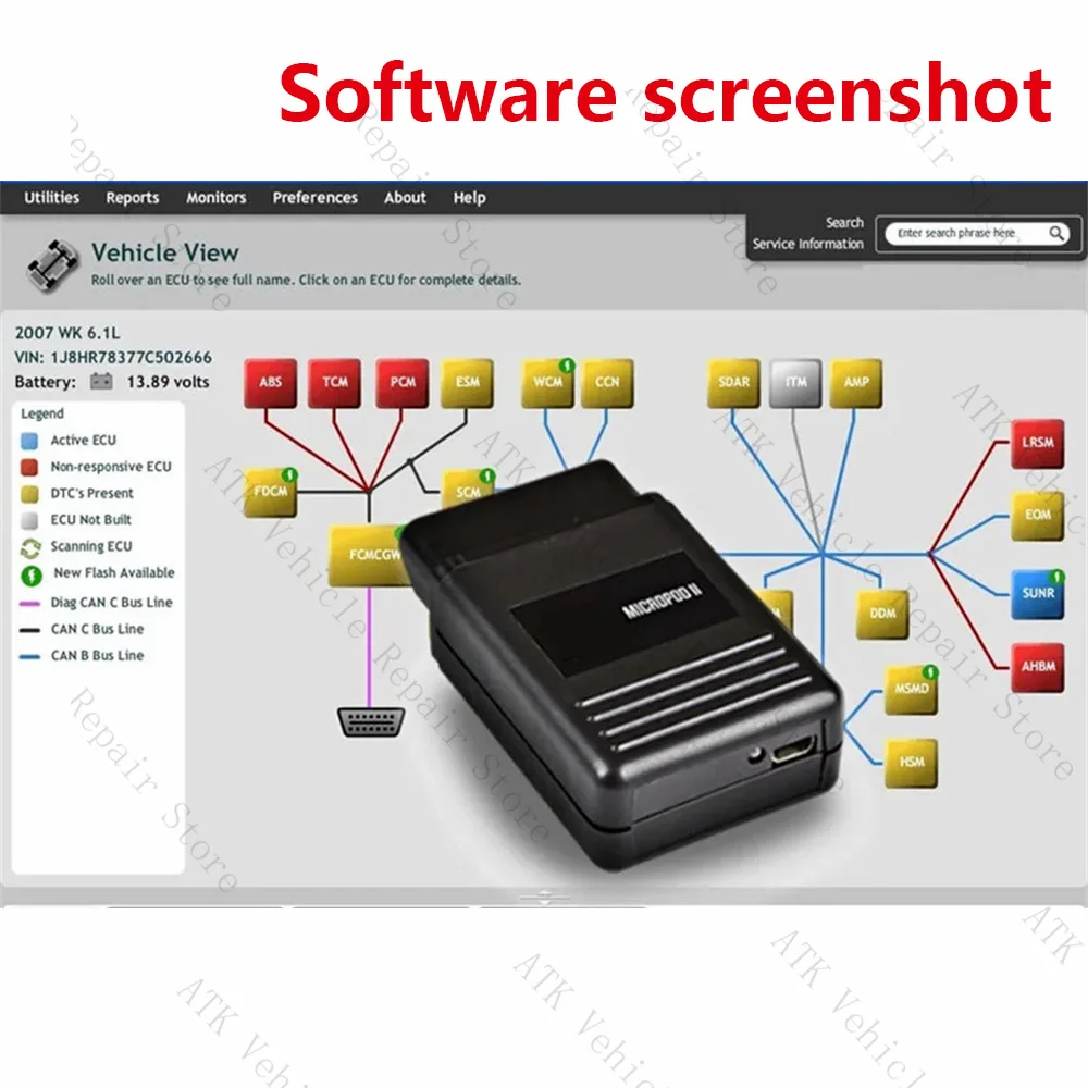 latest Diagnostic Programming Tool MicroPod 2 Software V17.04.27 Wifi Version For Chr-ysler For Do-dge For Je-ep For Fi-at Cars