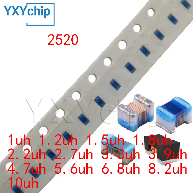 20pcs 2520 Smd High Frequency Wirewound Inductor 1008 1uh 1.2uh 1.5uh 1.8uh 2.2uh 2.7uh 3.3uh 3.9uh 4.7uh 5.6uh 6.8uh 8.2uh 10uh