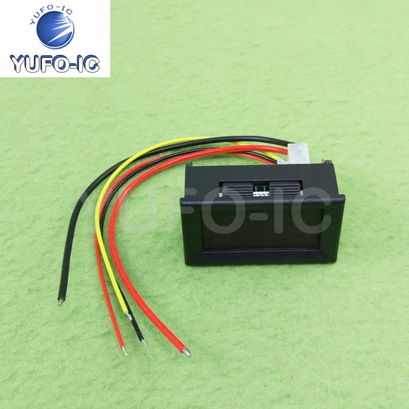 Free Ship 3pcs 0.28 Red Blue Five-Wire Four-Bit Dual Display DC Digital Voltage Ammeter 0-33v 0-3a