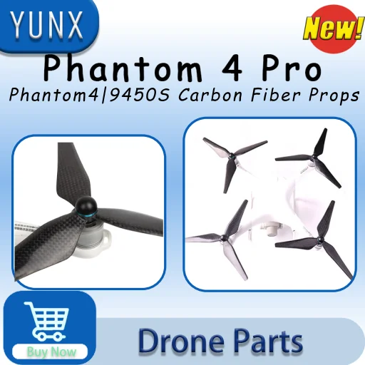 4Pcs Carbon‑Fiber Surge‑Flex Blades,9450S Quick‑Lock Propellers with Mount Base for DJI Phantom 4 /4 Pro /Advanced Drone