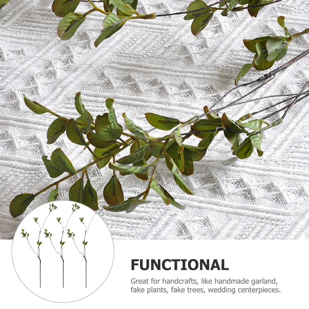 

3Pcs Red Maple Simulation Leaf Branch Home Decor Diy Floral Arrangement Ornament Autumn Faux Leaves Fake Plants